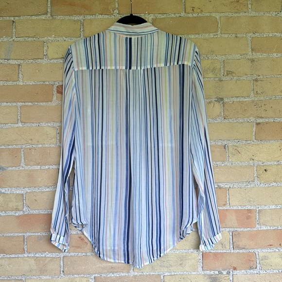 Anthropologie Cloth & Stone Striped Button-Up Shirt - Picture 4 of 4